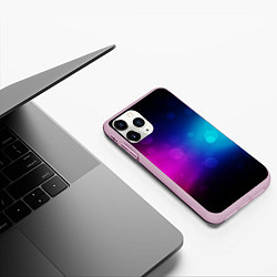 Чехол iPhone 11 Pro матовый Столкновение бликов, цвет: 3D-розовый — фото 2