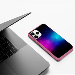 Чехол iPhone 11 Pro матовый Столкновение бликов, цвет: 3D-малиновый — фото 2