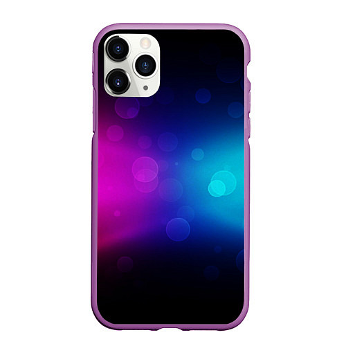 Чехол iPhone 11 Pro матовый Столкновение бликов / 3D-Фиолетовый – фото 1