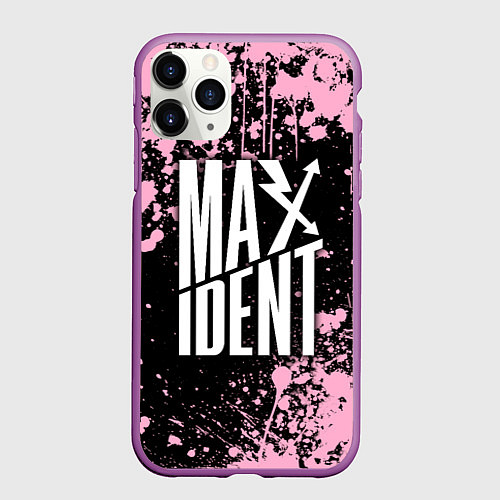 Чехол iPhone 11 Pro матовый Stray kids - pink maxident / 3D-Фиолетовый – фото 1