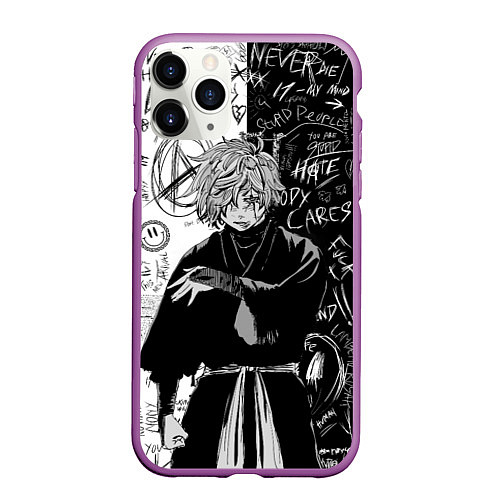 Чехол iPhone 11 Pro матовый Инсайд Габимару - Адский рай / 3D-Фиолетовый – фото 1