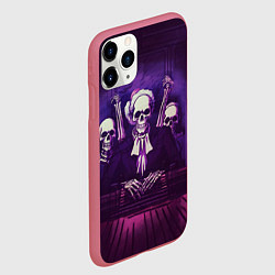 Чехол iPhone 11 Pro матовый Скелеты Призраки в Суде - Phonk, цвет: 3D-малиновый — фото 2