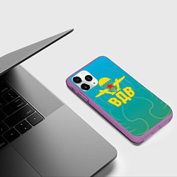 Чехол iPhone 11 Pro матовый ВДВ вперед, цвет: 3D-фиолетовый — фото 2
