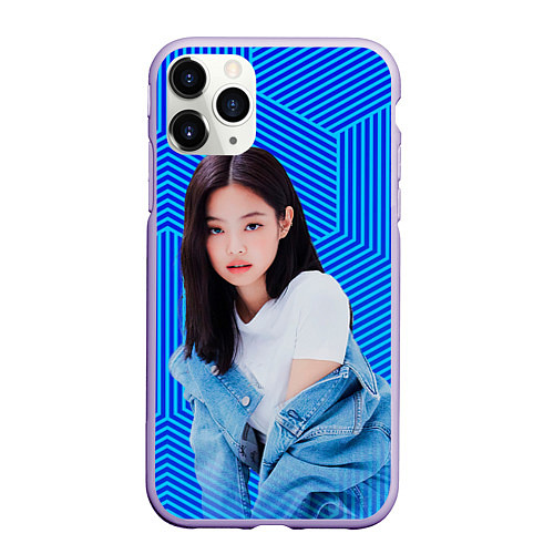 Чехол iPhone 11 Pro матовый Jennie kpop music / 3D-Светло-сиреневый – фото 1