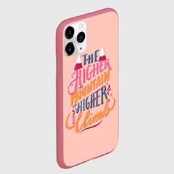 Чехол iPhone 11 Pro матовый Kasabian цитата из песни, цвет: 3D-малиновый — фото 2