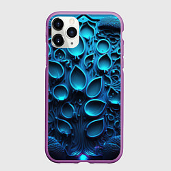Чехол iPhone 11 Pro матовый Космические плиты, цвет: 3D-фиолетовый
