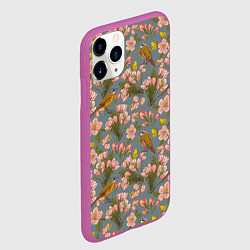 Чехол iPhone 11 Pro матовый Жёлтые трясогуски, цвет: 3D-фиолетовый — фото 2