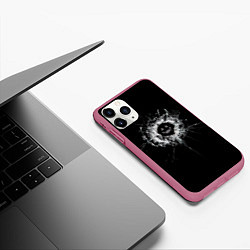 Чехол iPhone 11 Pro матовый Black Mirror - smile, цвет: 3D-малиновый — фото 2