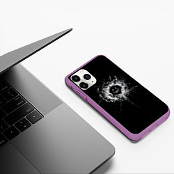 Чехол iPhone 11 Pro матовый Black Mirror - smile, цвет: 3D-фиолетовый — фото 2