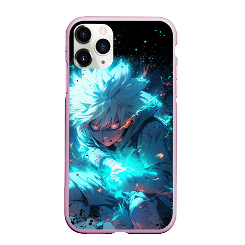 Чехол iPhone 11 Pro матовый Аура киллуа - hunter x hunter / 3D-Розовый – фото 1