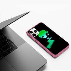 Чехол iPhone 11 Pro матовый Неоновая речка, цвет: 3D-малиновый — фото 2