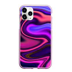 Чехол iPhone 11 Pro матовый Волшебные волны, цвет: 3D-розовый