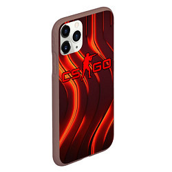 Чехол iPhone 11 Pro матовый CS GO red neon, цвет: 3D-коричневый — фото 2