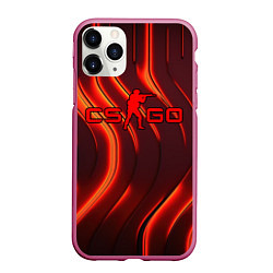 Чехол iPhone 11 Pro матовый CS GO red neon