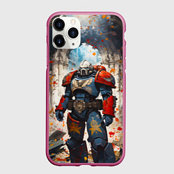 Чехол iPhone 11 Pro матовый Космодесант - Warhammer 40k, цвет: 3D-малиновый