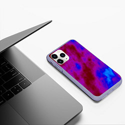 Чехол iPhone 11 Pro матовый Абстрактные разводы на воде, цвет: 3D-светло-сиреневый — фото 2