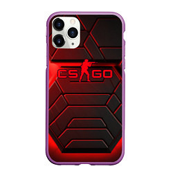 Чехол iPhone 11 Pro матовый Red neon CS GO