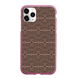 Чехол iPhone 11 Pro матовый Brown tracery