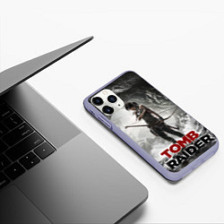 Чехол iPhone 11 Pro матовый Rise of the tomb rider, цвет: 3D-светло-сиреневый — фото 2