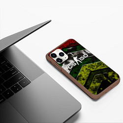 Чехол iPhone 11 Pro матовый CSGO абстрактный камуфляж, цвет: 3D-коричневый — фото 2