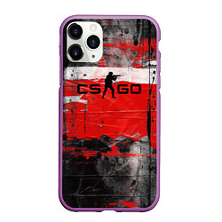 Чехол iPhone 11 Pro матовый CS GO краска, цвет: 3D-фиолетовый