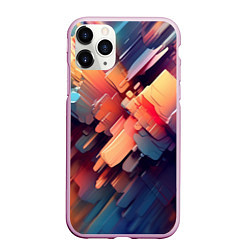 Чехол iPhone 11 Pro матовый Цветная абстракция каменных сланцев, цвет: 3D-розовый