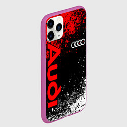 Чехол iPhone 11 Pro матовый Ауди - красный и белый, цвет: 3D-фиолетовый — фото 2