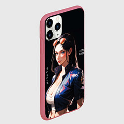 Чехол iPhone 11 Pro матовый Нико Робин с очками - One Piece, цвет: 3D-малиновый — фото 2