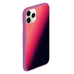 Чехол iPhone 11 Pro матовый Градиент темно-розовый, цвет: 3D-фиолетовый — фото 2