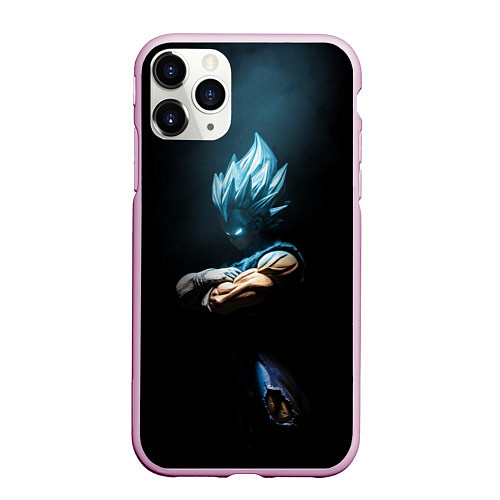 Чехол iPhone 11 Pro матовый Vegeta - Dragon ball / 3D-Розовый – фото 1