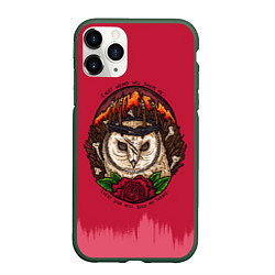 Чехол iPhone 11 Pro матовый Bring Me The Horizon Owl, цвет: 3D-темно-зеленый