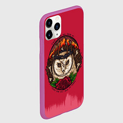 Чехол iPhone 11 Pro матовый Bring Me The Horizon Owl, цвет: 3D-фиолетовый — фото 2