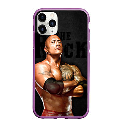 Чехол iPhone 11 Pro матовый Dwayne - Johnson, цвет: 3D-фиолетовый