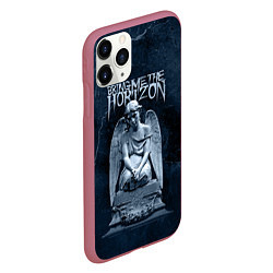 Чехол iPhone 11 Pro матовый Bring Me The Horizon Angel, цвет: 3D-малиновый — фото 2