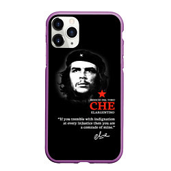 Чехол iPhone 11 Pro матовый Che Guevara автограф, цвет: 3D-фиолетовый