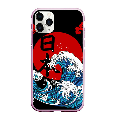 Чехол iPhone 11 Pro матовый Japan sea / 3D-Розовый – фото 1