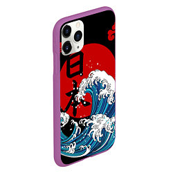 Чехол iPhone 11 Pro матовый Japan sea, цвет: 3D-фиолетовый — фото 2