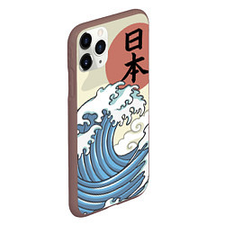 Чехол iPhone 11 Pro матовый Япония море, цвет: 3D-коричневый — фото 2