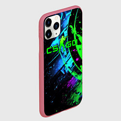 Чехол iPhone 11 Pro матовый CS GO green black style, цвет: 3D-малиновый — фото 2