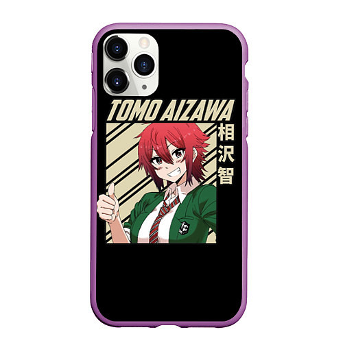 Чехол iPhone 11 Pro матовый Девушка Tomo Aizawa / 3D-Фиолетовый – фото 1