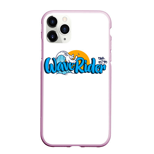 Чехол iPhone 11 Pro матовый Wave Rider / 3D-Розовый – фото 1