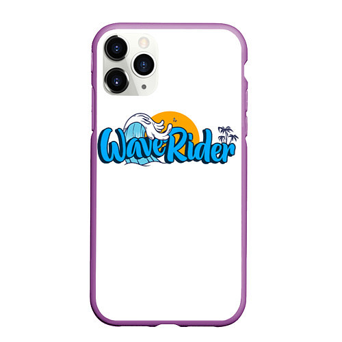 Чехол iPhone 11 Pro матовый Wave Rider / 3D-Фиолетовый – фото 1