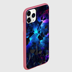 Чехол iPhone 11 Pro матовый Объемные летящие элементы, цвет: 3D-малиновый — фото 2