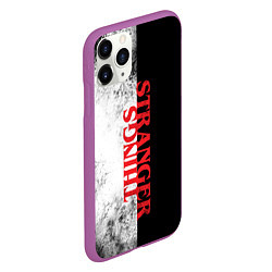 Чехол iPhone 11 Pro матовый Stranger things BW, цвет: 3D-фиолетовый — фото 2