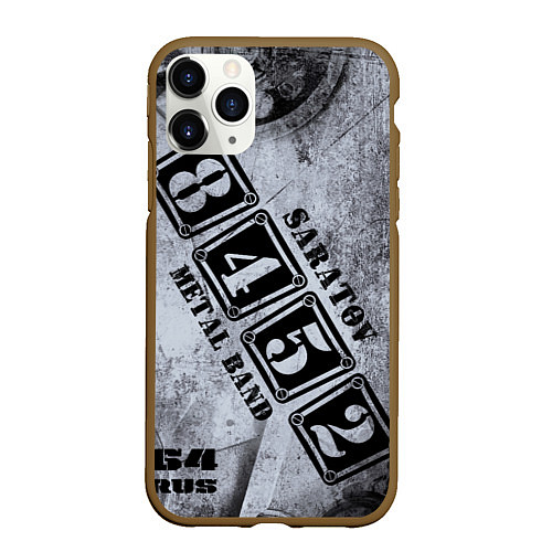 Чехол iPhone 11 Pro матовый 8452 metal band Саратов / 3D-Коричневый – фото 1