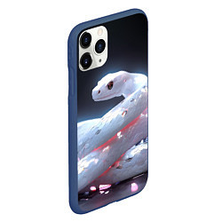 Чехол iPhone 11 Pro матовый Лунный змей, цвет: 3D-тёмно-синий — фото 2
