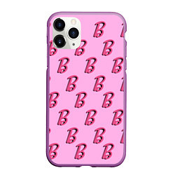 Чехол iPhone 11 Pro матовый B is for Barbie, цвет: 3D-фиолетовый