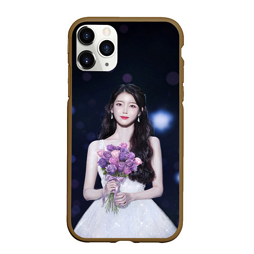Чехол iPhone 11 Pro матовый АйЮ и звёздное небо / 3D-Коричневый – фото 1