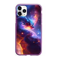 Чехол iPhone 11 Pro матовый Туманность дракона, цвет: 3D-фиолетовый