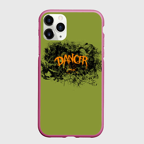 Чехол iPhone 11 Pro матовый Абстрактный фон dancer танцор / 3D-Малиновый – фото 1